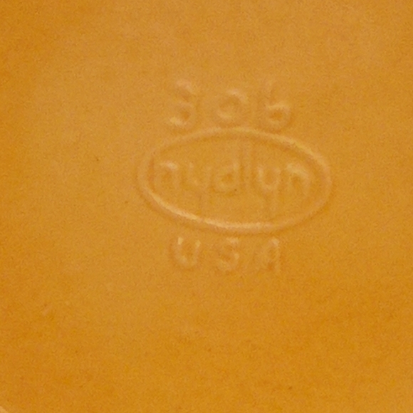 Vintage Hyalyn Ceramic Pottery #306 yellow woven basket jar canister w/lid - Picture 3 of 4